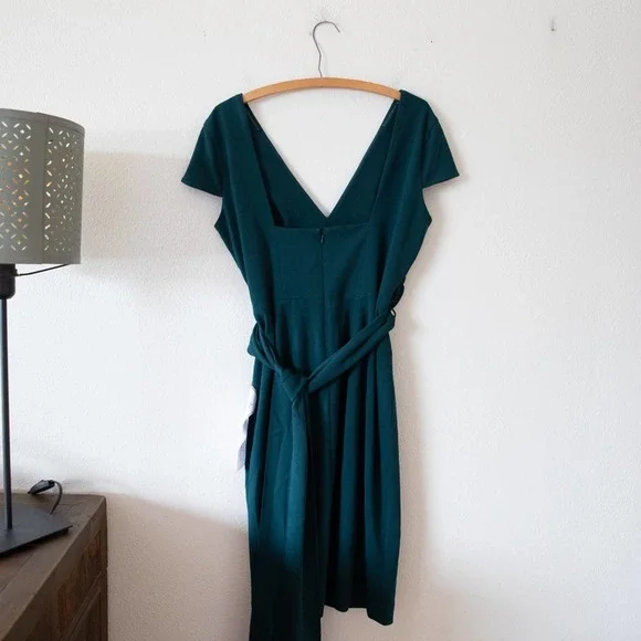 DRESS THE POPULATION Dana Wrap Waist Cocktail Dress - Picture 6 of 9